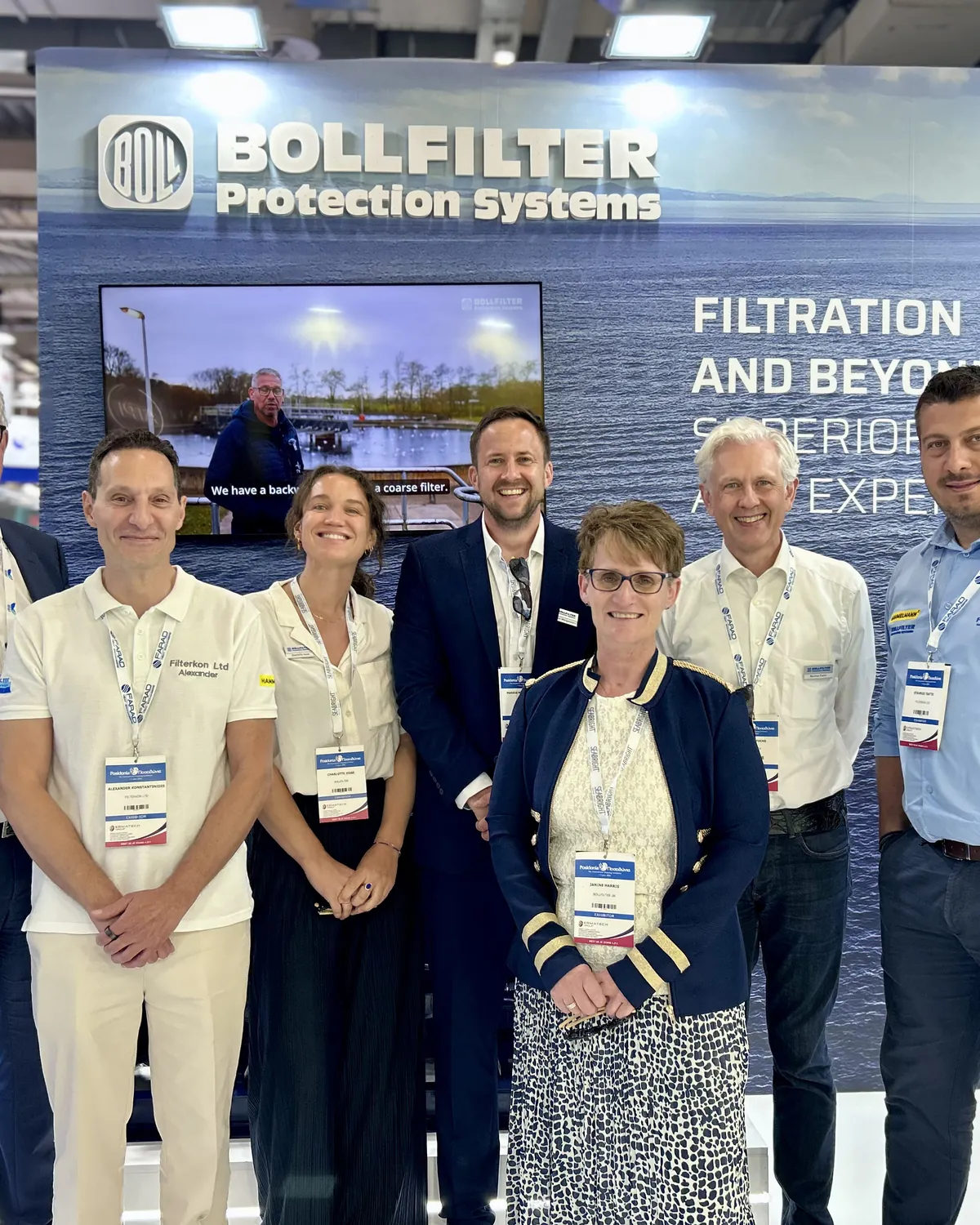 The Filterkon team with Bollfilter at the Bollfilter exhibition stand