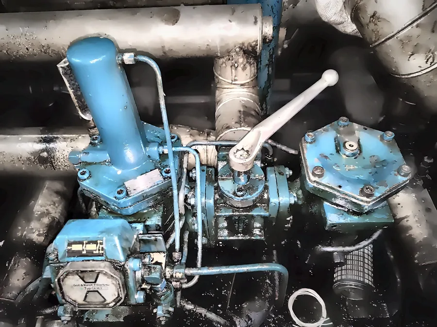 Bollfilter automatic filter in a ship's engine room